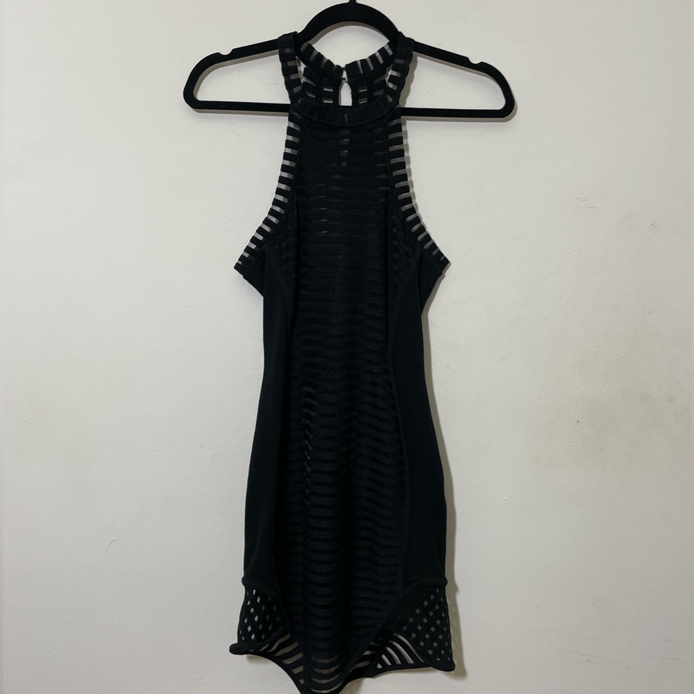 Vintage Nasty Gal Black Bodycon Halter Dress